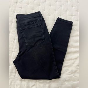JCrew 9” High Rise Black Skinny Jeans Sz 32